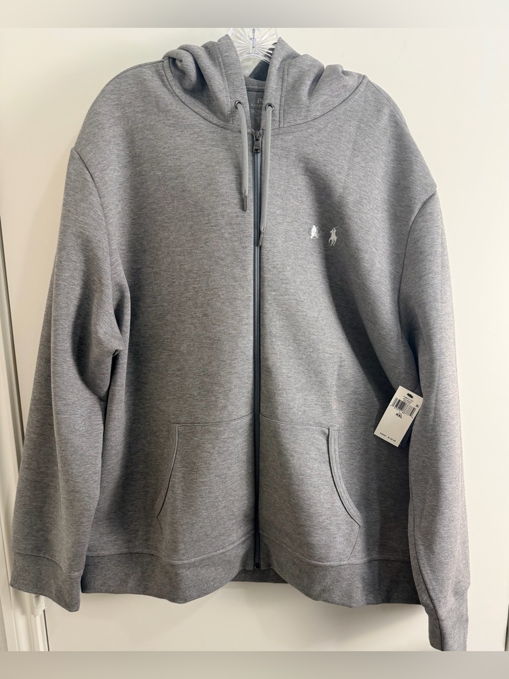 Polo Ralph Lauren Men’s XXL Gray Full Zip Hoodie Pony Logo NWT Authentic